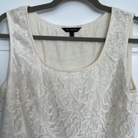 St. John Scoop Neck Lace Top - Picture 3 of 5